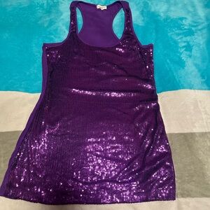 Zenana Outfitters Shimmering Purple Tank Top